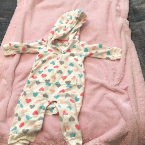 Carters full length sleep and play fuzzy onesies - Picture 3 of 3